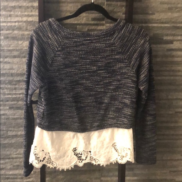 Maison Jules Sweater and Eyelet Top - Picture 5 of 5